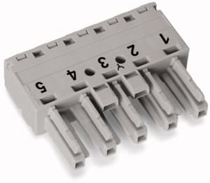 WAGO - Plugg 5p u/ Strekkavl. Grå -