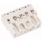 WAGO - Plugg 5p u/ Strekkavl. Hvit -