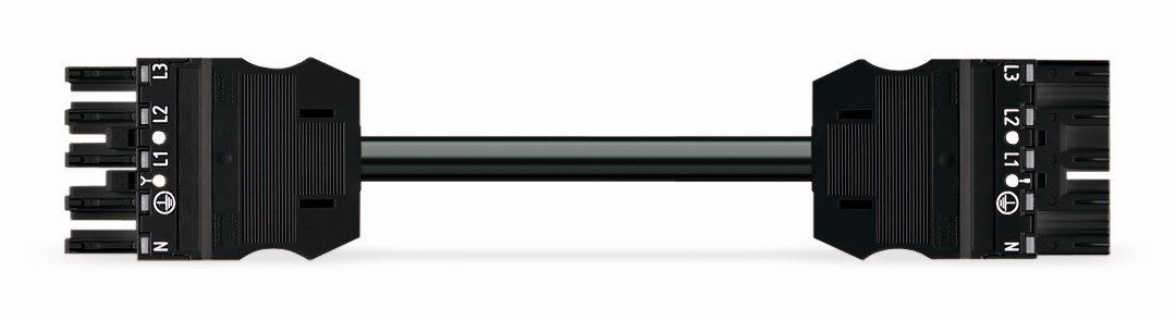 WAGO - Kabel 3m 5x1,5 Sokkel/Plugg Sv -