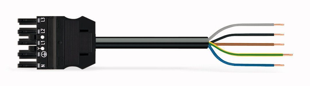 WAGO - Kabel 2m 5x1,5 Sokkel/Åpen Sv -