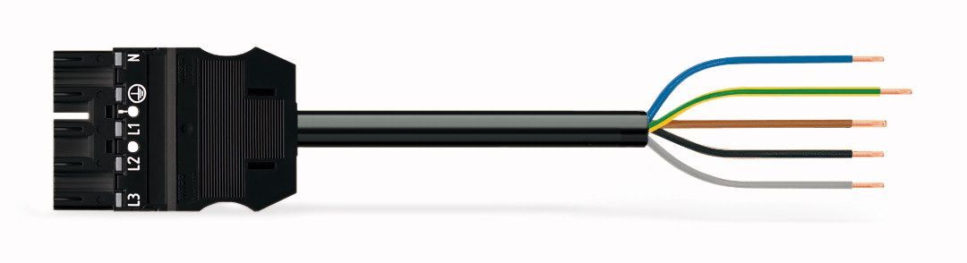WAGO - Kabel 1m 5x1,5 Plugg/Åpen Sv -