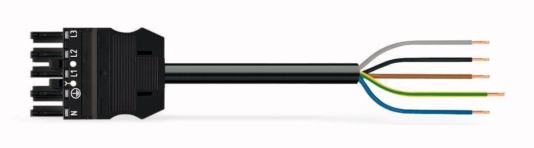 WAGO - Kabel 2m 5x2,5 Sokkel/Åpen Sv -