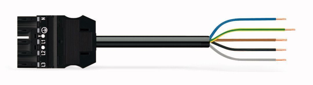WAGO - Kabel 5m 5x2,5 Plugg/Åpen Sv -