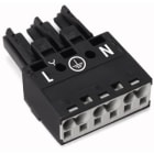 WAGO - Sokkel 3p u/ Strekkavl. Svart -