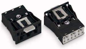 WAGO - Sokkel Snap-in 3p Svart -