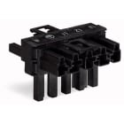 WAGO - Fordel.bl. T 5p 1inn/2ut Svart -