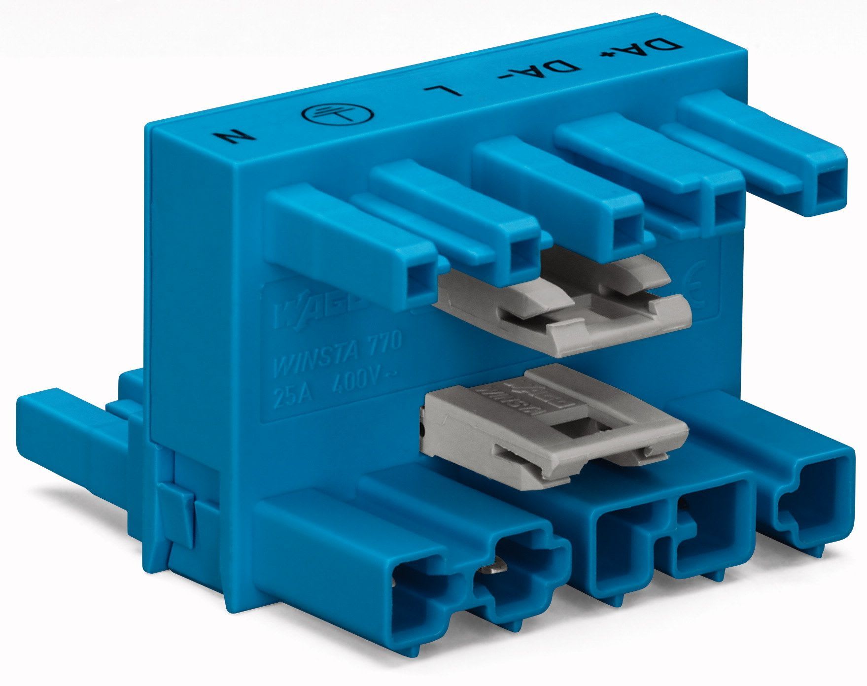WAGO - Fordel h 5p 1inn/2ut u/Lås Blå -