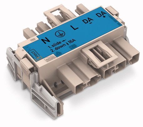WAGO - Linect® T-tilkopling;5-polet;Kod. I;blå