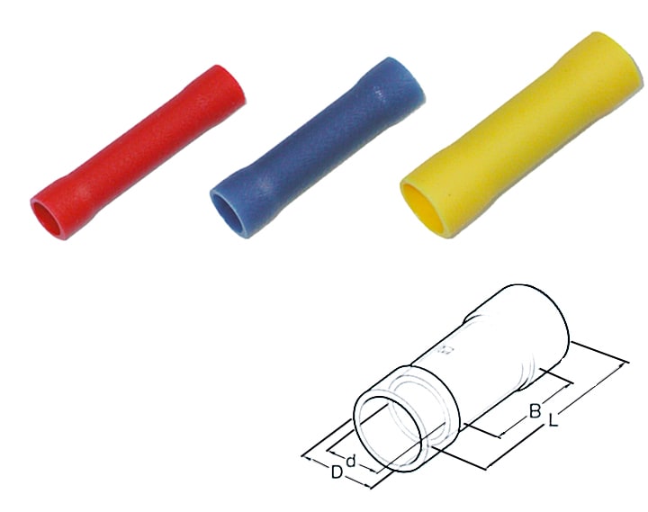 Haupa - Isolert skjøtehylse 4,0-6,0mm², gul
