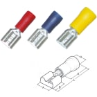 Haupa - Isolert flatstifthylse 0,5-1,0mm², hun, rød