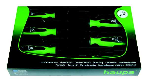 Haupa - Skrutrekkersett Flat/PH 6-stk