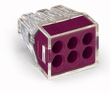 WAGO - PUSH WIRE®-kopling for fordelingsbokser;for massive og tvinnede ledere;maks. 2,5 mm²;flerfarget
