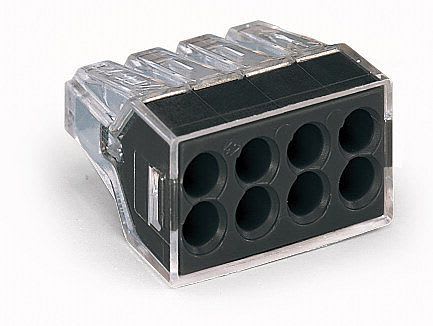 WAGO - PUSH WIRE®-kopling for fordelingsbokser;for massive og tvinnede ledere;maks. 2,5 mm²;flerfarget