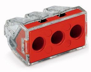 WAGO - PUSH WIRE®-kopling for fordelingsbokser;for massive og tvinnede ledere;maks. 6 mm²;flerfarget