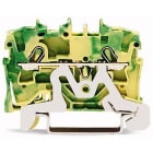 WAGO - 2-leder jordklemme;2,5 mm²;egnet for Ex e II anvendelser;grønn-gul