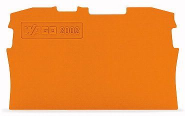WAGO - Ende- og mellomliggende plate;0,8 mm tykk;oransje