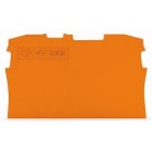 WAGO - Ende- og mellomliggende plate;0,8 mm tykk;oransje