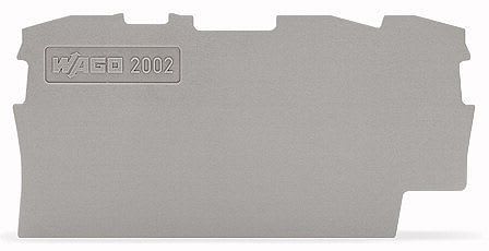 WAGO - Ende- og mellomliggende plate;0,8 mm tykk;grå