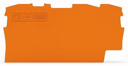 WAGO - Ende- og mellomliggende plate;0,8 mm tykk;oransje