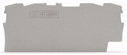 WAGO - Ende- og mellomliggende plate;0,8 mm tykk;grå