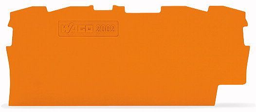 WAGO - Ende- og mellomliggende plate;0,8 mm tykk;oransje
