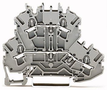 WAGO - Toetasjes rekkeklemme;Gjennom-/gjennom rekkeklemme;L/L;grå