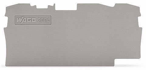WAGO - Ende- og mellomliggende plate;1 mm tykk;grå