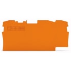 WAGO - Ende- og mellomliggende plate;1 mm tykk;oransje