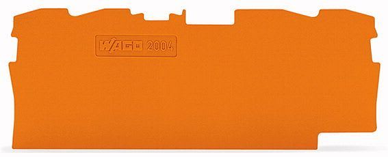 WAGO - Ende- og mellomliggende plate;1 mm tykk;oransje