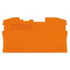 WAGO - Ende- og mellomliggende plate;1 mm tykk;oransje