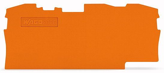 WAGO - Ende- og mellomliggende plate;1 mm tykk;oransje