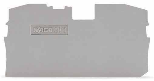 WAGO - Ende- og mellomliggende plate;1 mm tykk;grå