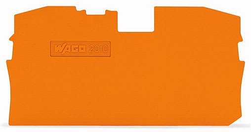 WAGO - Ende- og mellomliggende plate;1 mm tykk;oransje