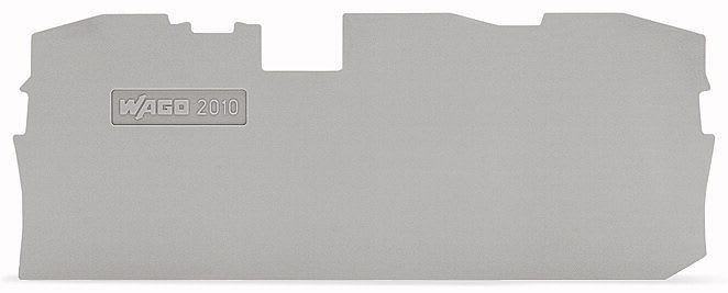 WAGO - Ende- og mellomliggende plate;1 mm tykk;grå