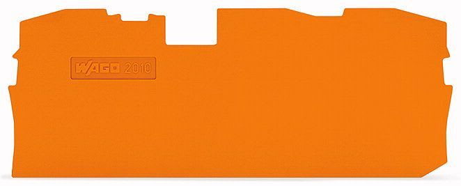 WAGO - Ende- og mellomliggende plate;1 mm tykk;oransje