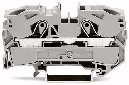 WAGO - 2-leder gjennomgående rekkeklemme;16 mm²;egnet for Ex e II anvendelser;grå