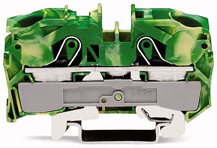 WAGO - 2-leder jordklemme;16 mm²;egnet for Ex e II anvendelser;grønn-gul