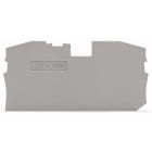 WAGO - Ende- og mellomliggende plate;1 mm tykk;grå