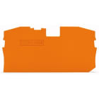 WAGO - Ende- og mellomliggende plate;1 mm tykk;oransje