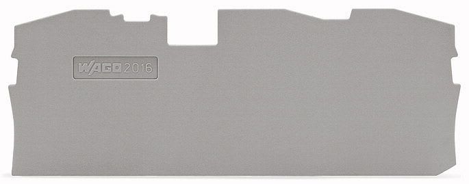 WAGO - Ende- og mellomliggende plate;1 mm tykk;grå