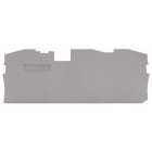 WAGO - Ende- og mellomliggende plate;1 mm tykk;grå