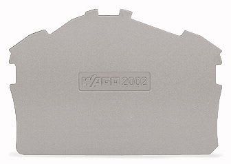 WAGO - Ende- og mellomliggende plate;0,8 mm tykk;grå