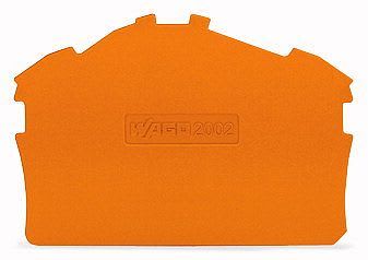 WAGO - Ende- og mellomliggende plate;0,8 mm tykk;oransje