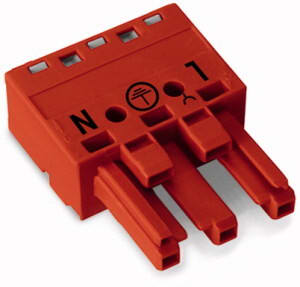 WAGO - Kontakt;3-polet;Kod. P;rød