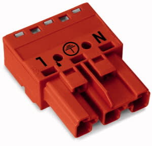 WAGO - Plugg;3-polet;Kod. P;rød