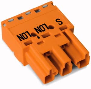 WAGO - Plugg;3-polet;Kod. R;oransje