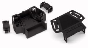 WAGO - Strekkavlastningshylse;3-polet;med låseklemme;sort