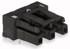WAGO - Kontakt for PCB-er;vinklet;3-polet;sort