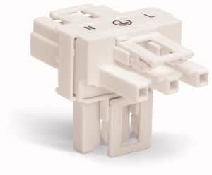 WAGO - T-fordelingskopling;3-polet;Kod. A;hvit