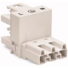 WAGO - h-fordelingskopling;3-polet;Kod. A;hvit